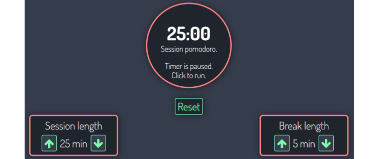 Pomodoro Timer previewer